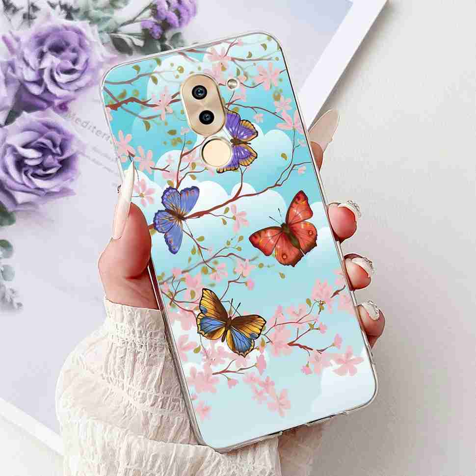 For Huawei Honor 6X BLN-AL10 Case Cute Cartoon Painting Soft Silicone TPU Cover For Honor 6X 6x BLN-L21 5.5" Popular Cats Shell