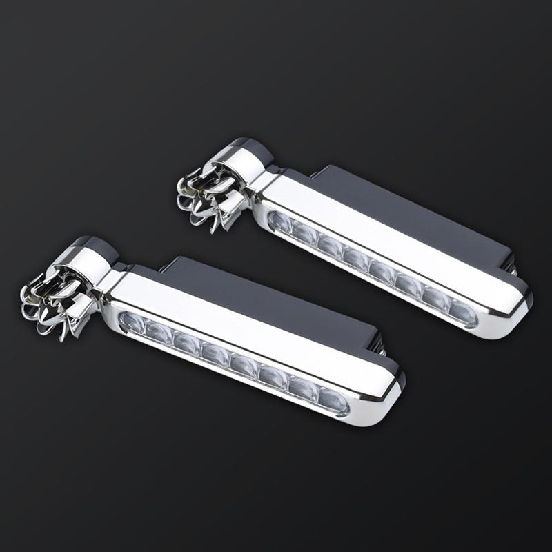 1Pc Car Led Daytime Headlight With Wind Powered Fan Floodlights Auxiliary Lighting Motorcycle Lamp For Modification