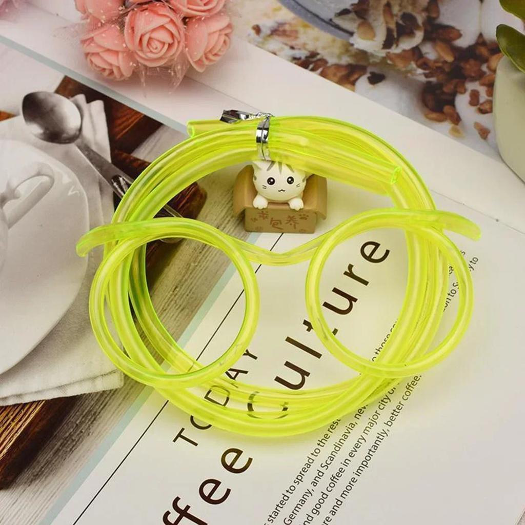 1pc-Straw Glasses Funny Soft PVC Glasses Flexible Drinking Straws Kids Party Supplies Bar Supplies Creativity Toy Kids Gift