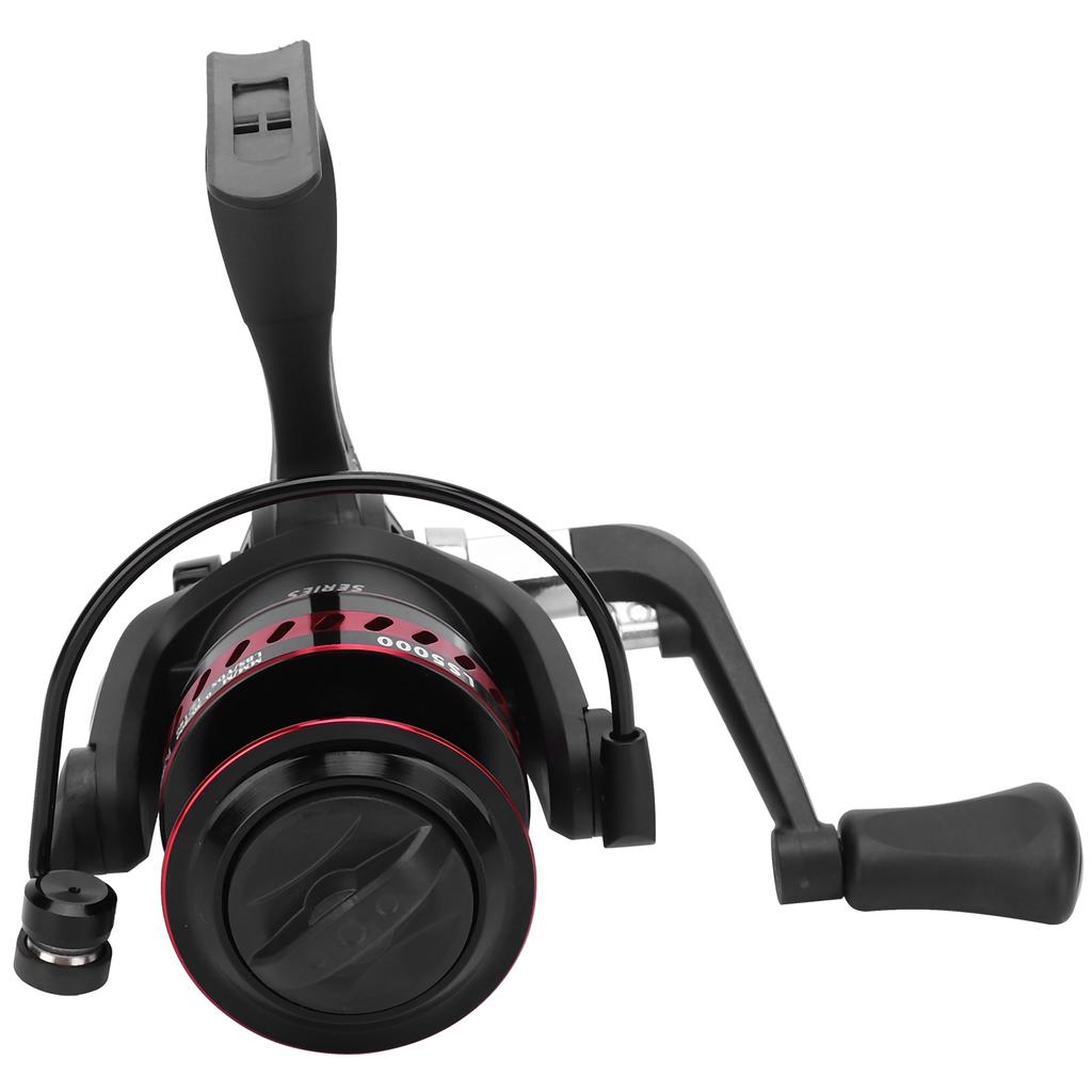 Portable Metal Sea Rod Spinning Fishing Line Reel Rocking Raft Fishing AccessoryLS5000 red black