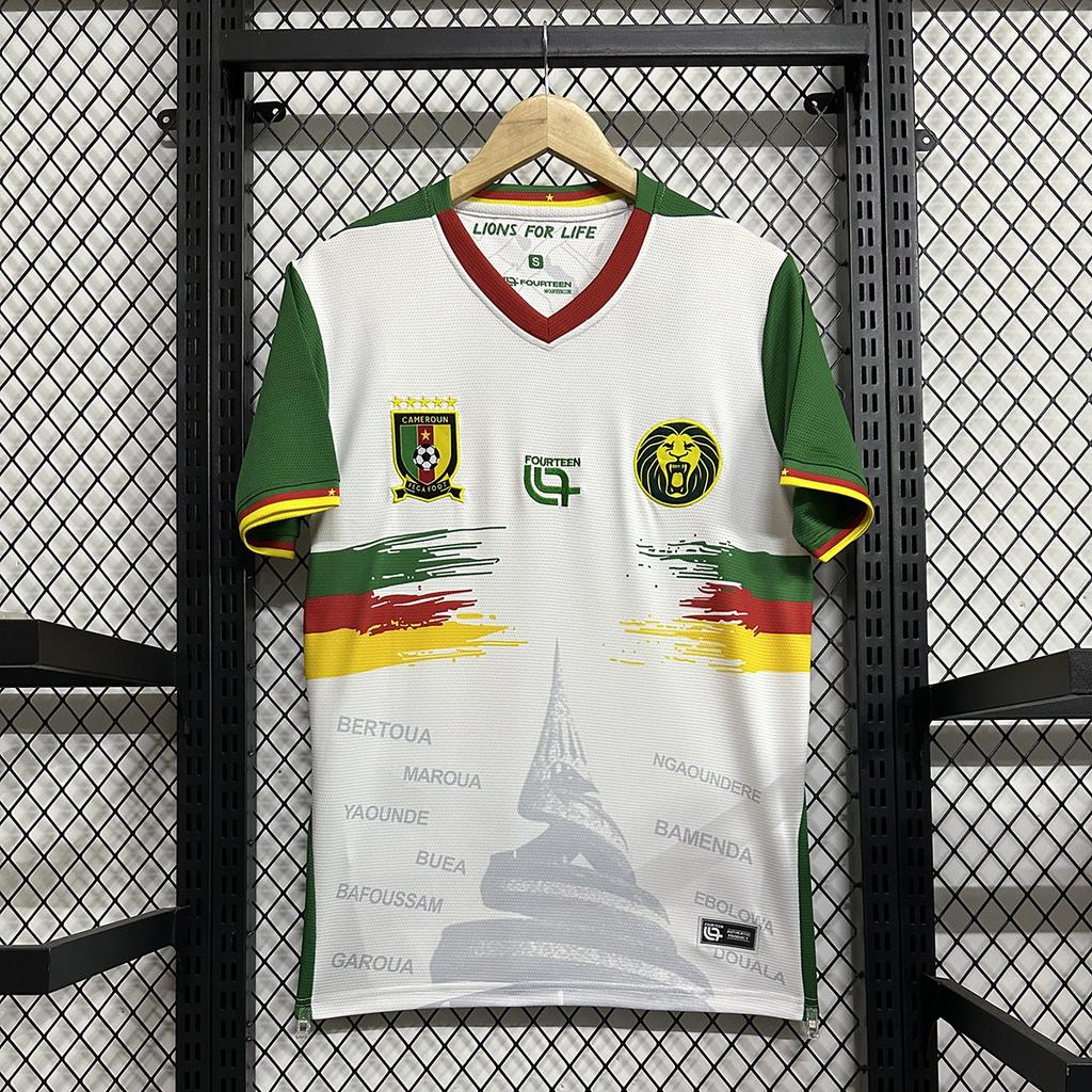 Cameroon Home and Away Jerseys 2024 Custom World Cup National Team Soccer Shirts Short Sleeve Tops Cross-border Delivery Fan Edition