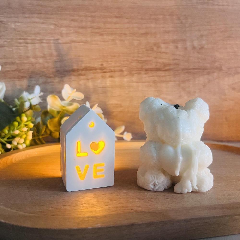 Hollow House Shapes Silicone Mold Letter Rainbow Resin Dropping Mold  Holiday Party Gifts