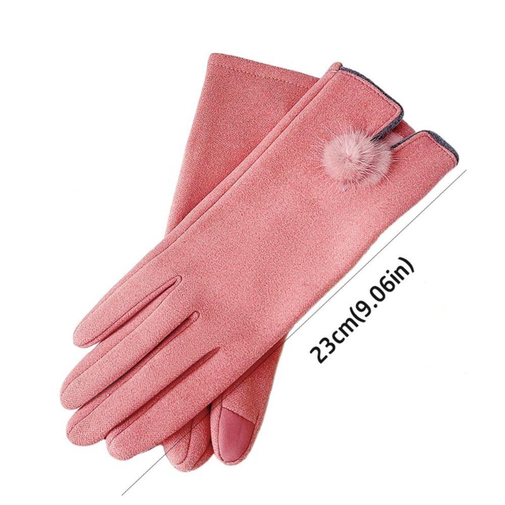 Gants d'hiver en fausse fourrure de lapin pour écran tactile, chauds, pour la conduite, moufles, gants pour nouvel étudiant, cadeau pour filles