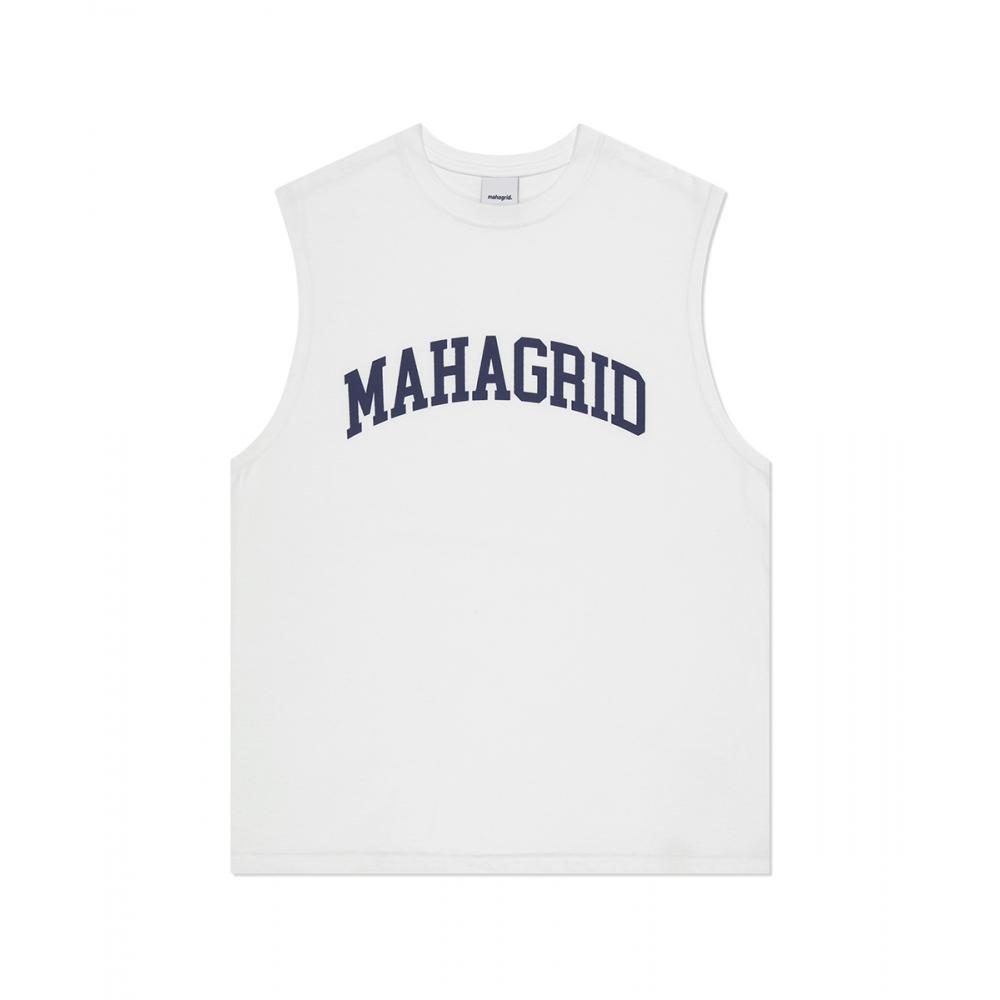 

MAHAGRID VARSITY LOGO SLEEVELESS TEE WHITEMG2DMMT580A