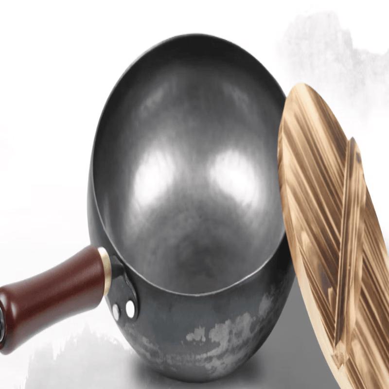 Wutuo 28cm Hand-Forged Non-Stick Wrought Iron Wok