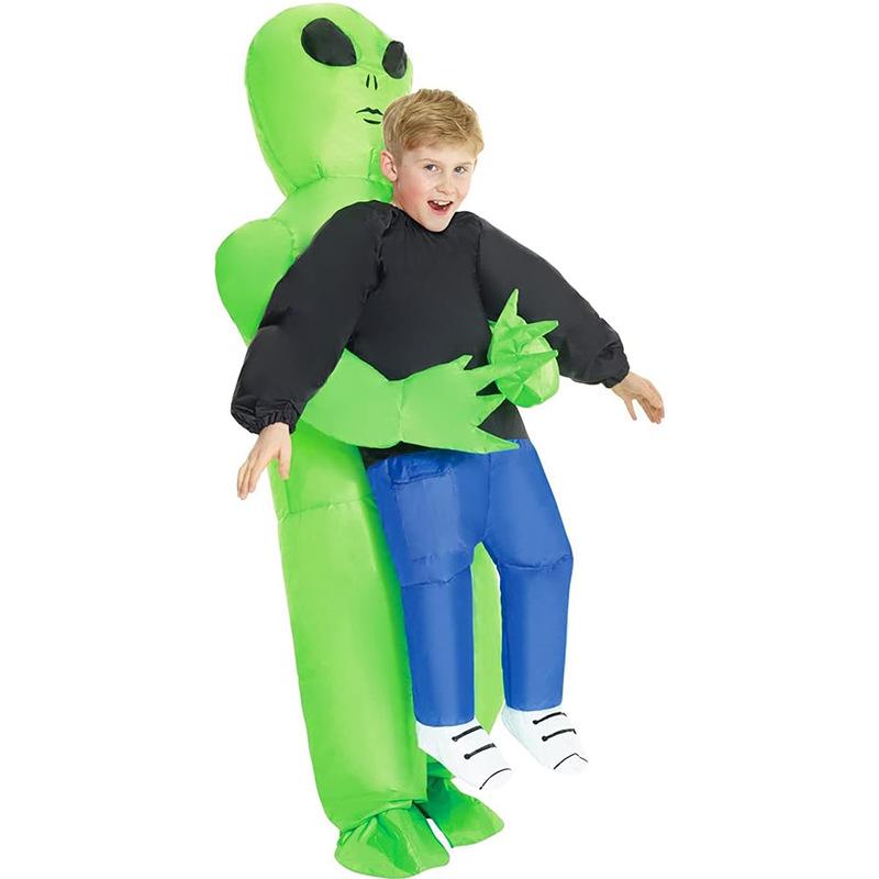 

Alien Inflatable Suit Adult Halloween Children S Funny Party Play Clothes Decoration Waterproof Props Kids (120-150cm)