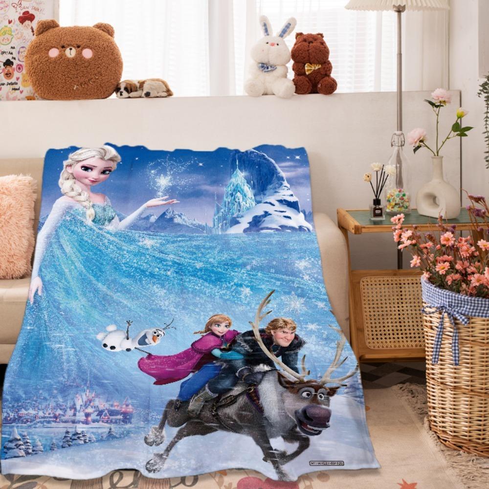 Ice and Snow Princess  Flannel Blanket, Lightweight  Blanket, Sleeping Blanket, Sofa Blanket, Adult Andchildren's Travel Blanket