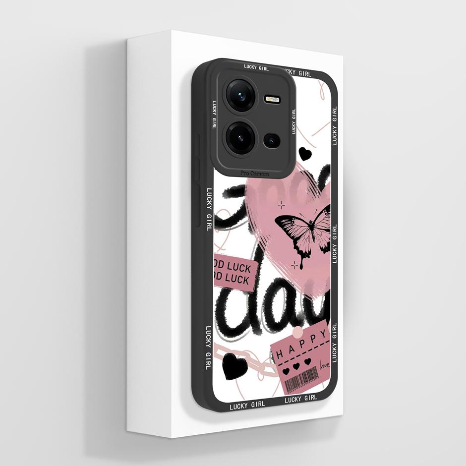 For Vivo V25 V25E 4G 5G Case Cute Advanced Sense Flowers Silicone Soft Shell For VivoV25 5G VivoV25E 4G Prevalent Fundas Bumper