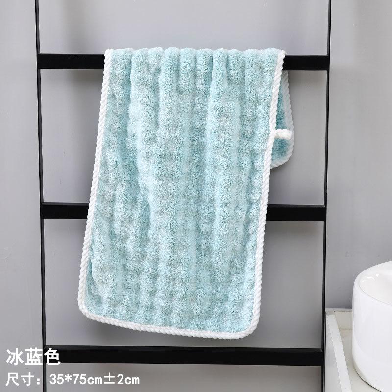 Towel summer new coral fleece bubble hemming multi-color face towel soft water absorption is not easy to lose hair face towel