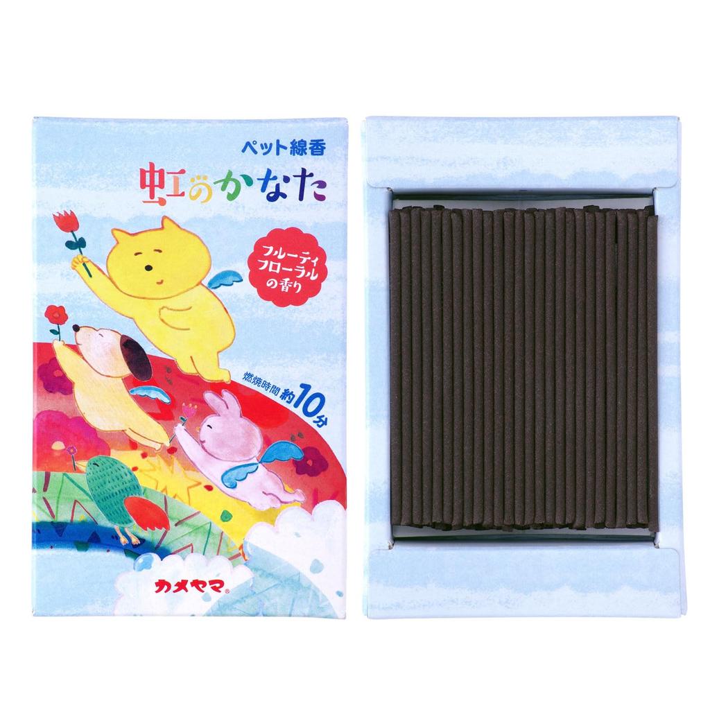 Kameyama Pet Incense the Fruity Floral 30g 120 Pet Memorial Sticks, "Beyond Rainbow," Scent, Approx. (Approx. Sticks), Incense.