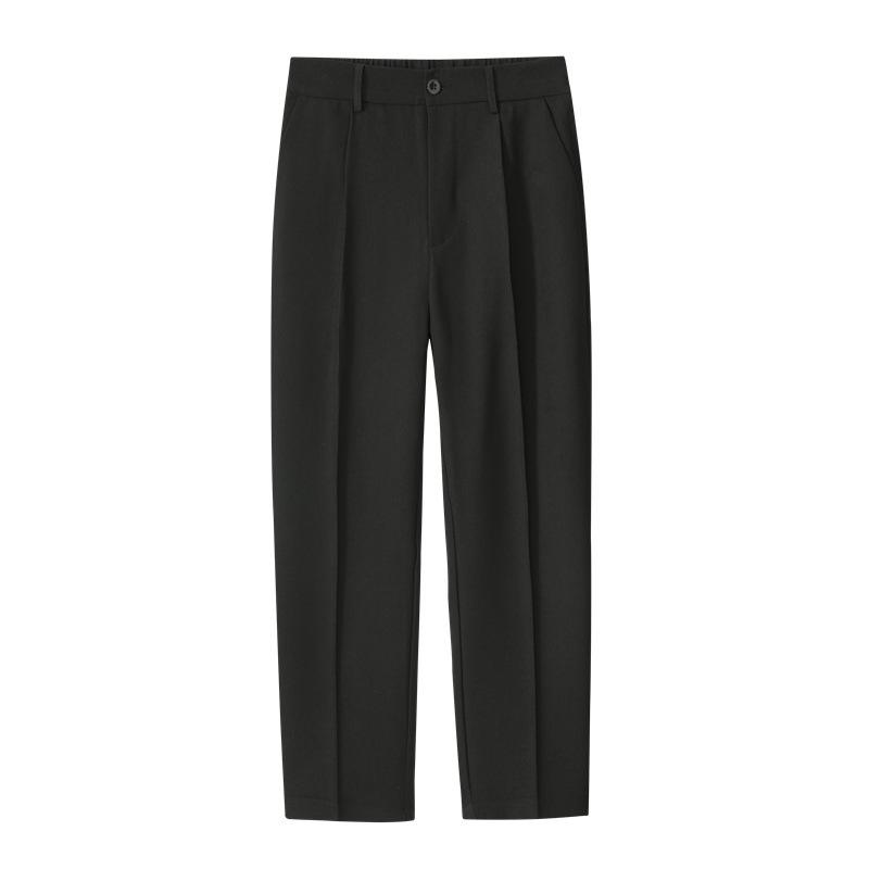 Men's Korean Style Pants Light Thin Elastic Waist Semi-Wide Loose Slacks Drape Suit Pants Men Casual Trousers