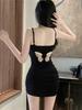 Butterfly hollow waist suspender dress female summer hottie sexy figure hip skirt imperial sister wind tube top skirt