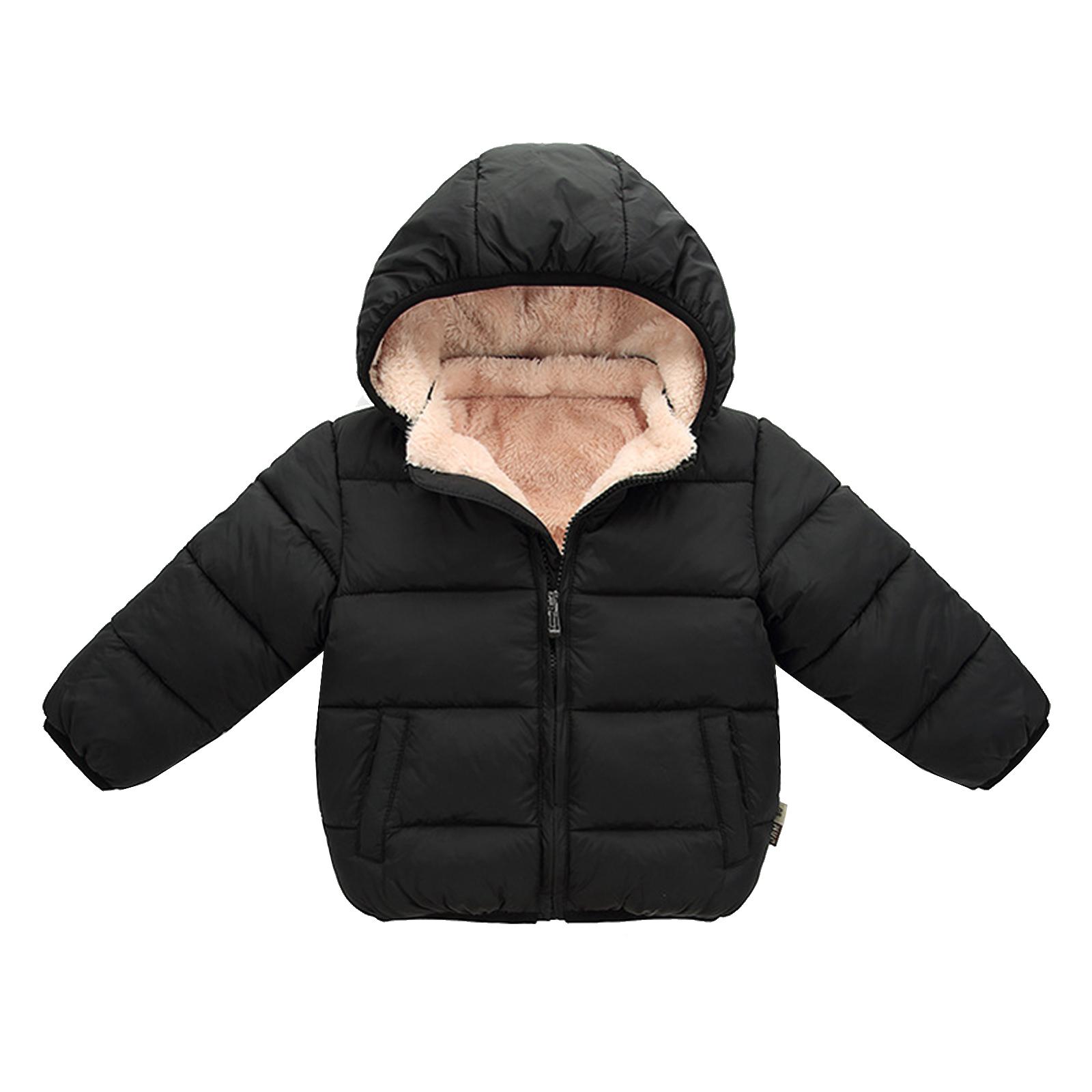 

Детское пальто с карманами - Однотонная короткая хлопковая куртка 120