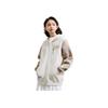 Anta Color Block Letter Print Casual Hooded Jacket Unisex Jacket Stone-White Charlotte-Gray 152338730-1