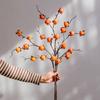 8 Heads Simulation Persimmon Fruit Handmade Artificial Fruits Branches Fake Plants  Spring Festival