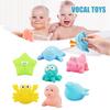 Baby Bath Toys Cute Cartoon Silicone Animals Water Toys Swimming Pool Water Game