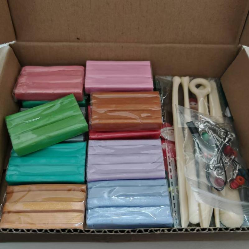 10/12colors 10g/22g Soft Clay Set Pearlescent Metallic Color for DIY Personalized Jewelry Gift Ornaments Stress Relief Handmade