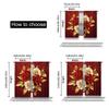 Set Of 2 Modern Red Golden Rose Floral Curtain Arts Design Suitable Bedroom Bathroom Living Room Dining Study Polyester Perfect For