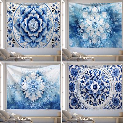 Arazzo della serie Mandala Flower Appeso a parete, decorazioni per la casa, tende diffuse, coperte di stoffa, spiaggia al tramonto