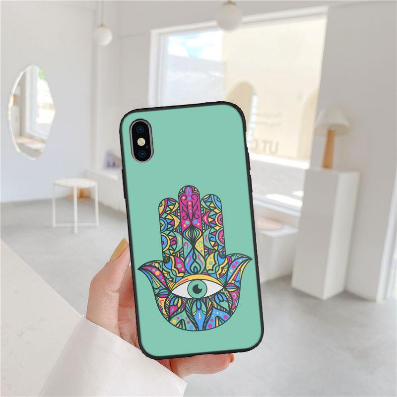 IX19 Hamsa Hand Amulet Case for Samsung Galaxy Note 8 9 10 20 Ultra Lite Plus A03 A06 A16 A11 M21 M35 A72 S25 Core Pro Quantum 2