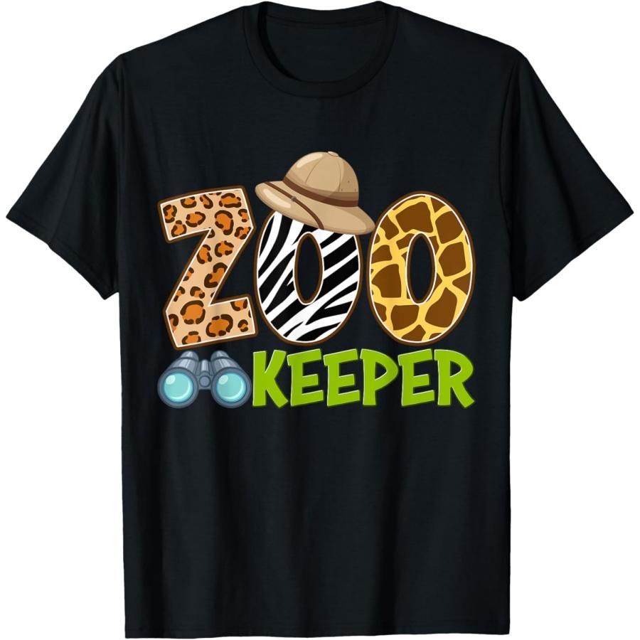 Zookeeper Costume Safari Trip African Savanna Animals Theme T-Shirt XXXXXL чёрный