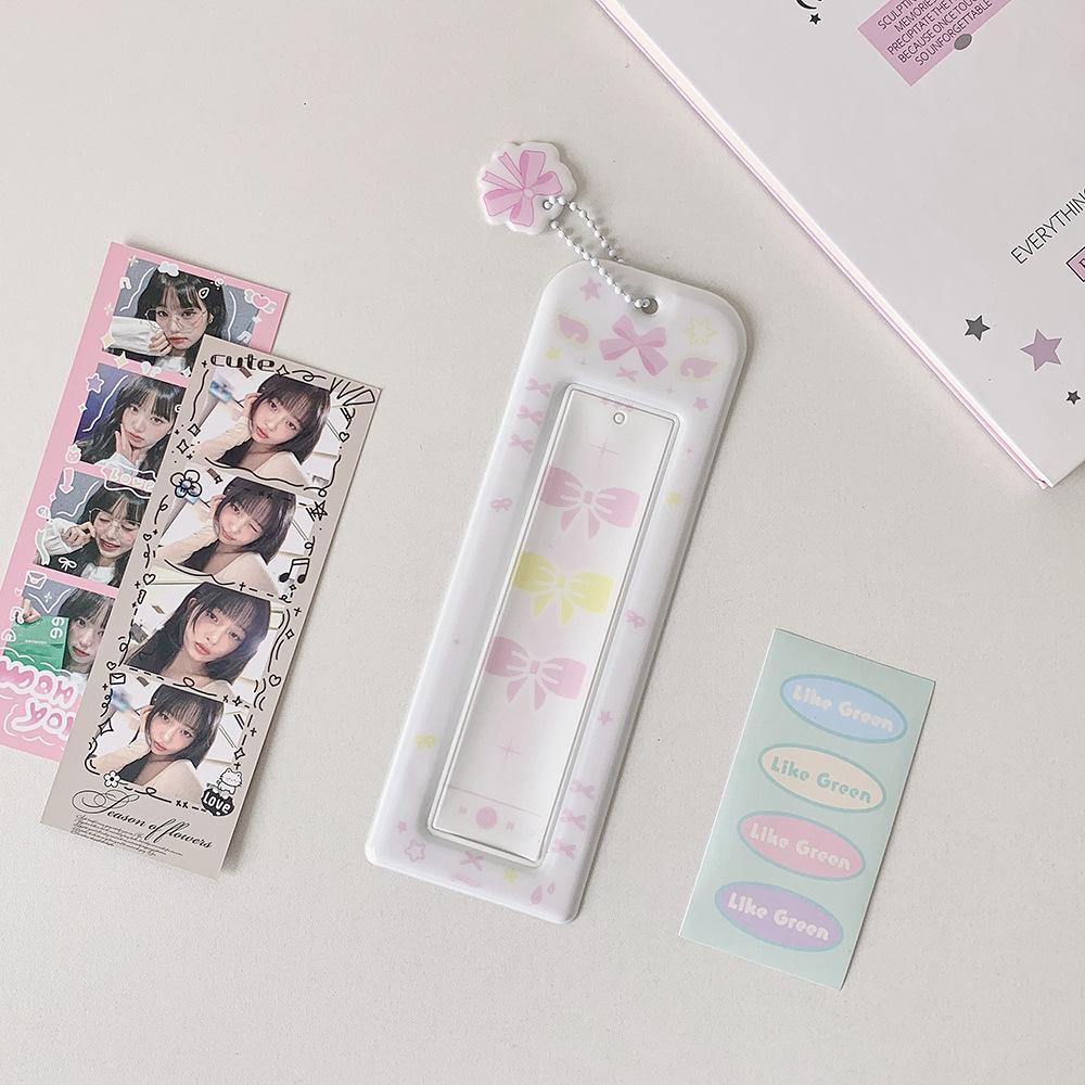 Cute Bow Design Pvc Photo Card Holder For School Id Card