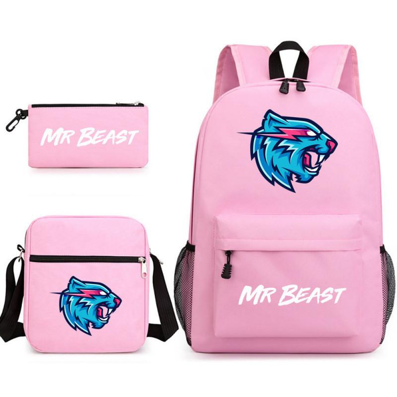 Canvas Backpack Set For Students With Laptop Compartment And Breathable Design For Daily Use