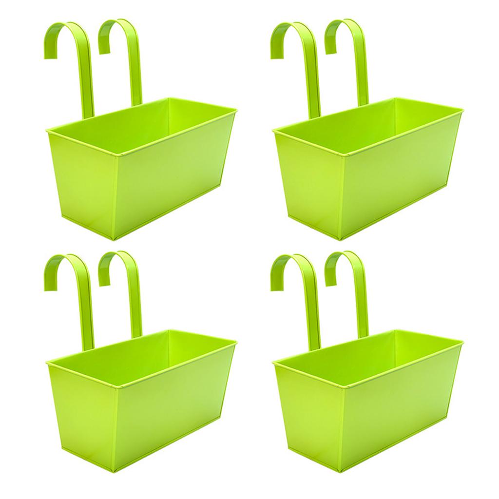Outdoor Hanging Rectangular Planter with Removable and Gardening for Balcony Garden Decor