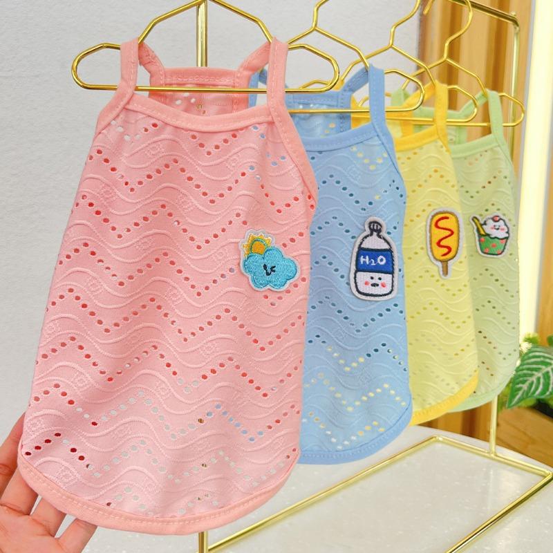Spring and Summer Dog Clothes Dog Straps Thin Breathable Two-legged Pet Cat ClothesCat Supplies