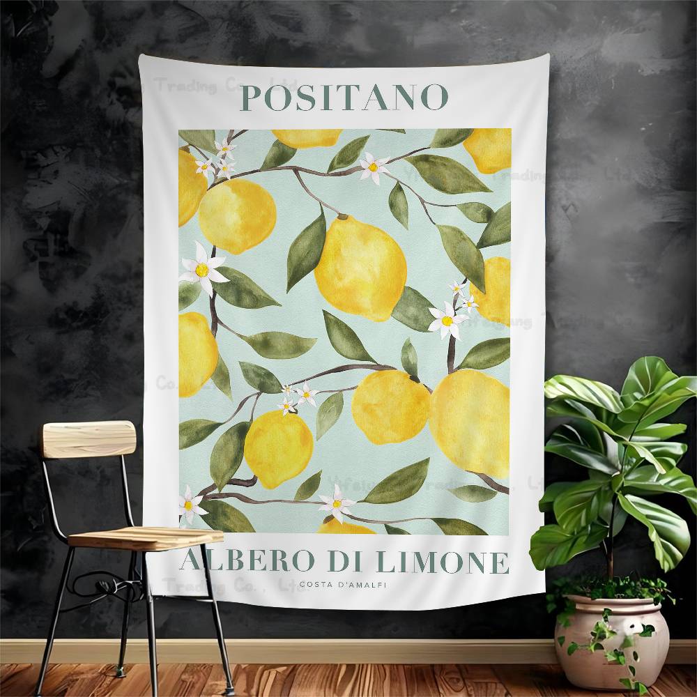 La Dolce Vita Lemon Hanging Bohemian Tapestry Indian Buddha Wall Decoration Witchcraft Bohemian Hippie Cheap Hippie Wall Hanging