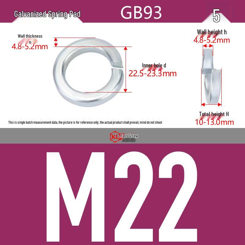Galvanized Hex Nuts, Flat Washers, Spring Washers in M2-M48, Blue and White Zinc Coated