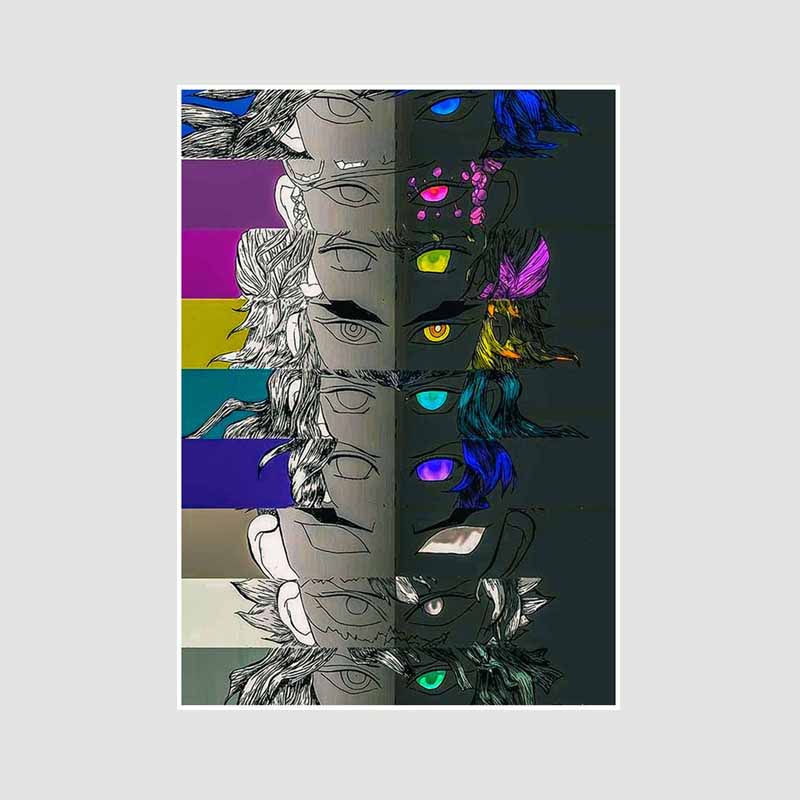 

Японский комикс фильм «Убийца демонов» поезд «Муген» аниме-постеры Kimetsu No Yaiba Белый бумажный постер Художественная роспись настенное украшение Фреска Домашний декор 42x30cm