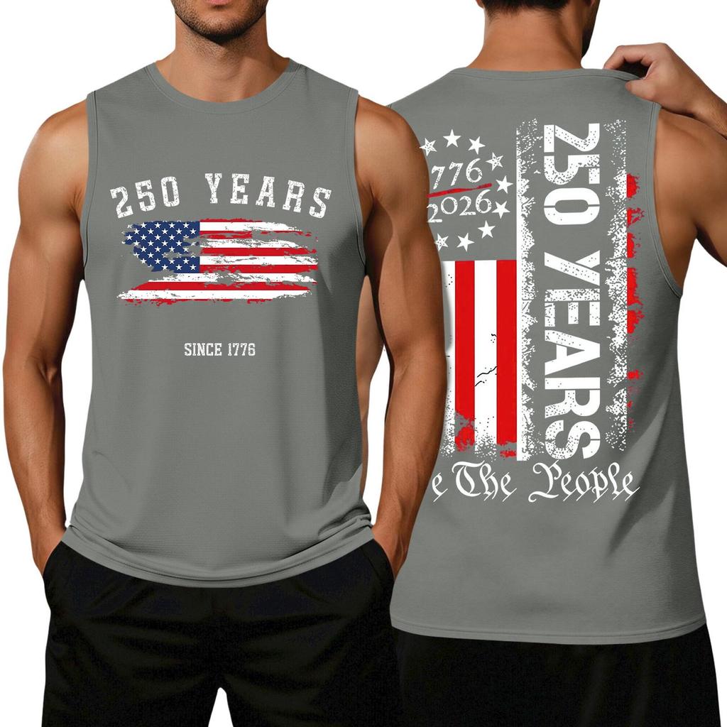 Men 4th Of Shirts USA Muscle Sleeveless Shirt Patriotic Tank Tops