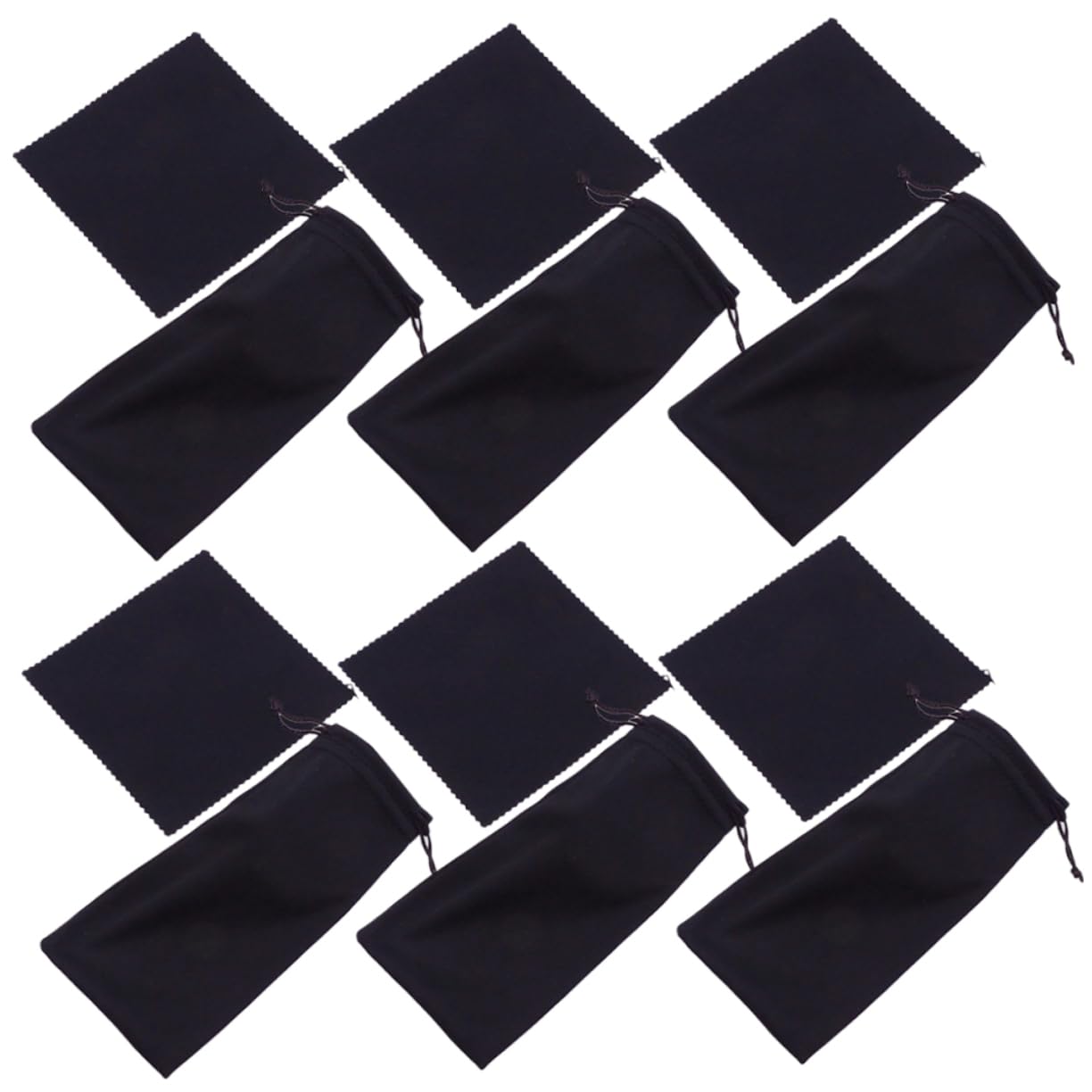 

Стильные мягкие чехлы для очков с кулиской для маленьких солнцезащитных очков и очков для чтения, 20 штук, дизайн, материал, хранение, чёрный