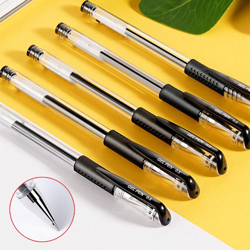WMN Black Plastic Gel Pen (12-pack)