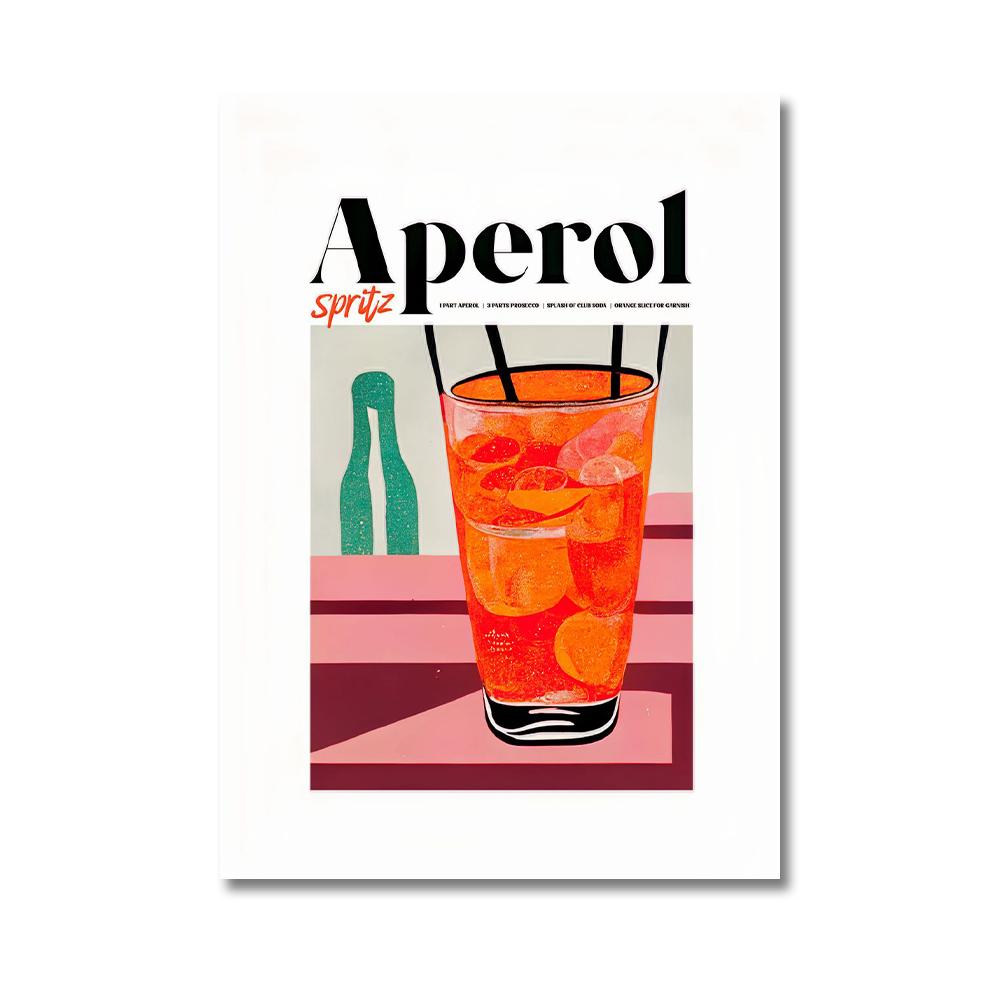 Retro Cocktail Posters Juice Alcohol Drinks Mojito Bramble Wall Art Canvas Painting Print Pictures for Bar Kitchen Home Decor