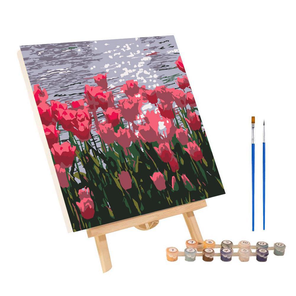 Frame Painting By Numbers Kits Abstract Sunset Landscape Modern Drawing Coloring By Numbers Acrylic Paint For Home Decor