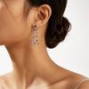 Baroque Sun Moon Asymmetrical Earrings Long Dangle Statement Jewelry Women