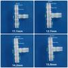 10Pcs 1.6-15.8mm T-Type Tee Connector Equal Diameter Plastic 3 Way Connector PP PE Soft Hose Fittings