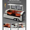 1/24 Scale Tesla Model3 Towing RV Alloy Model, Open Door Car Ornaments for Children's Sound and Light Toys To Give Gifts To Boys