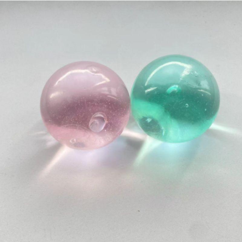 Pink Maltose Squishy Toy Cute Mochi Anti Stress Fidget Toy Soft Simulated Bule Transparent Ball Quick-Rebound Decompression Toy