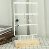 36 Holes Metal Jewelry Storage Rack Display Stand Earrings Necklace   with Wood Base