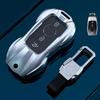 Car Key Case Cover For Mercedes Benz C E A B S Class Gle Gla Glb, Soft Tpu Key Fob Protector With Luxury Zinc Alloy Frame