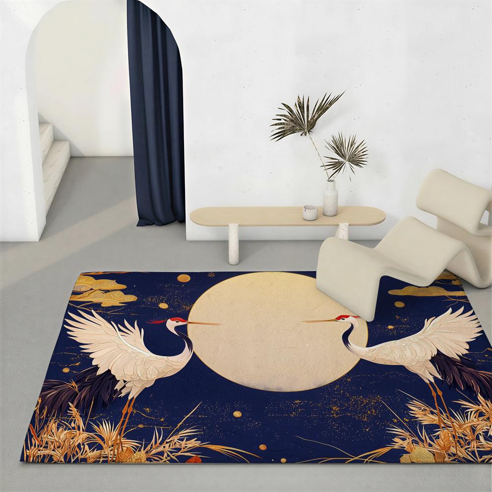 

Animal C Crane Floor Mat Eco Friendly Flannel Doormat Non Slip Odorless Soft Short Plush Indoor Floor Rug 50x80cm