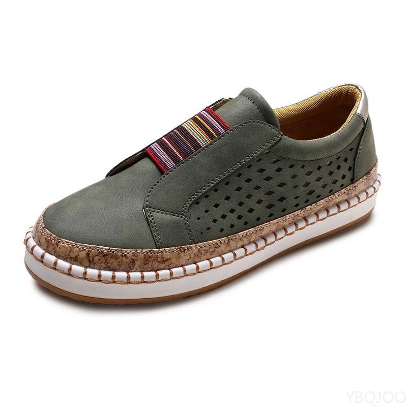 Chaussures Décontractées pour Femmes Printemps Automne Design Creux Douces Confortables Fond Plat Polyvalentes Mode Tendance