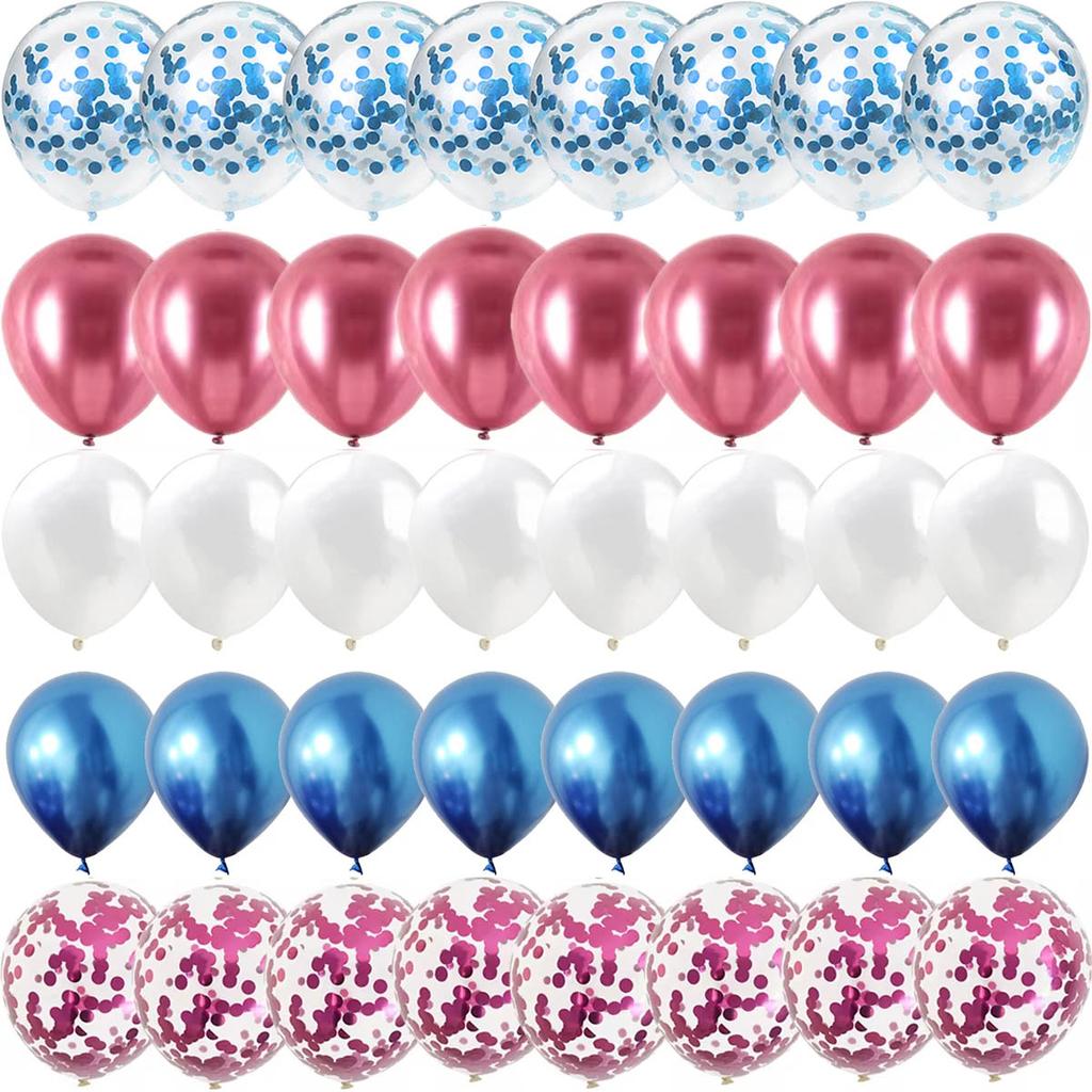 Gender Reveal Balloons Pink Blue Metal Latex Confetti Balloon Boy or Girl Globos Birthday New Year Party Baby Shower Decorations 5