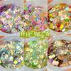 Iridescent Tulip Flower Nail Art Sequins - Mixed Glitter Ultra-Thin Stickers