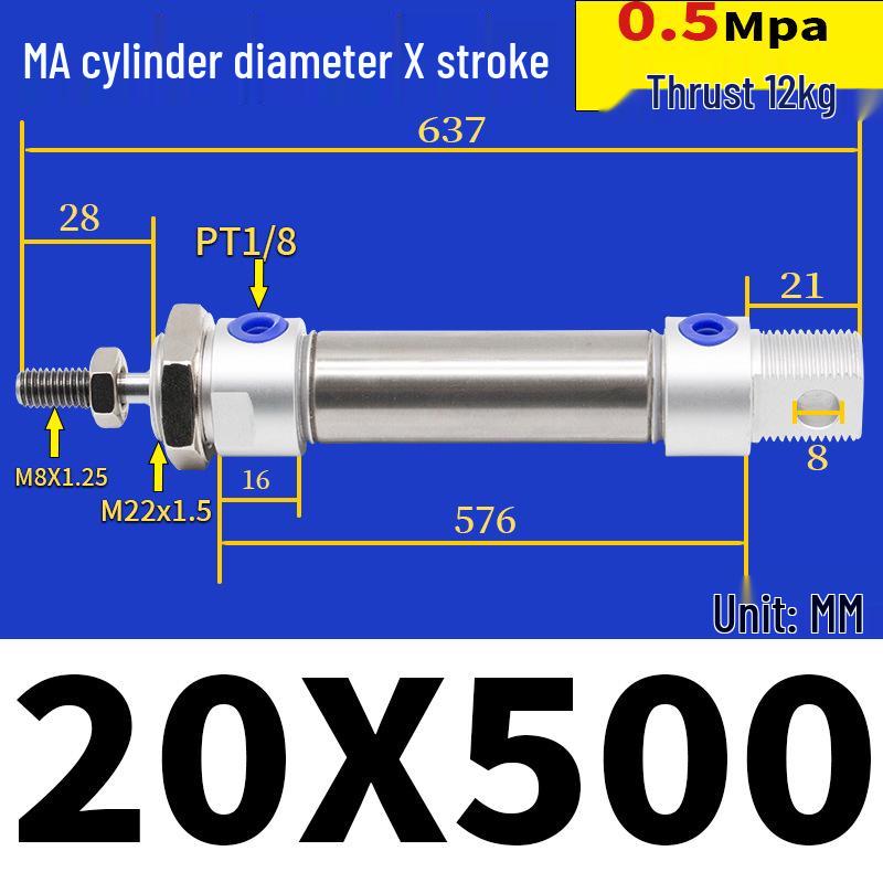Corrosion Resistant Stainless Steel Pneumatic Cylinder 16-40mm/50-150mm