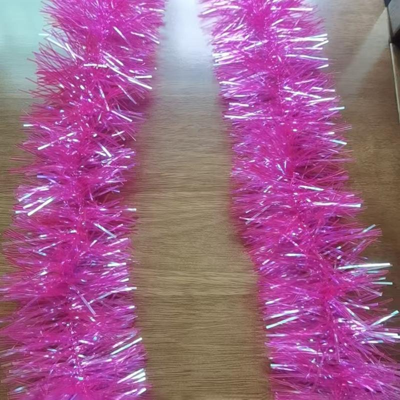 

2M Christmas Decoration Color Ribbon Christmas Treebar Tops Ornaments Pink And Colorful New Year 2026 Diy Party Decor Supplies A4