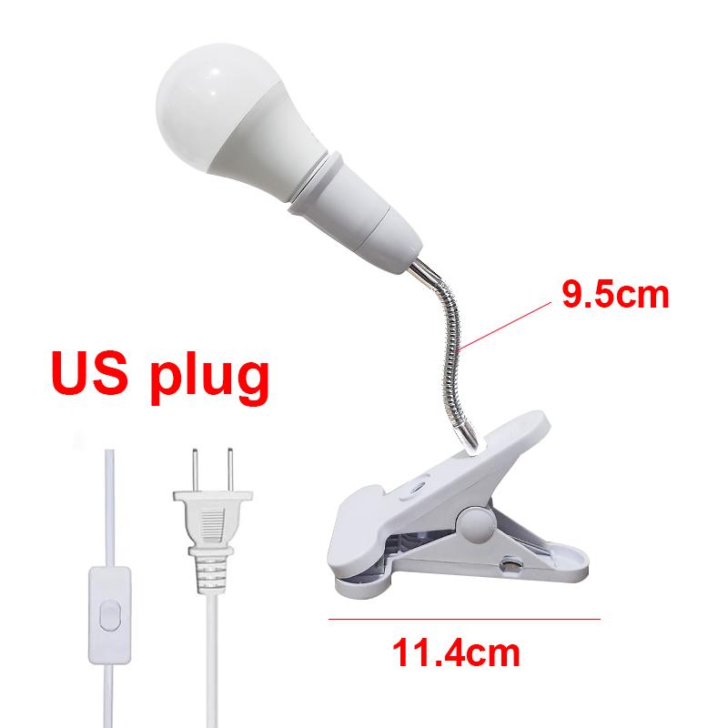 

Гибкий шланг, универсальный зажим, патрон лампы E27 с выключателем, прикроватная лампа, дополнительный свет для растений No light bulb